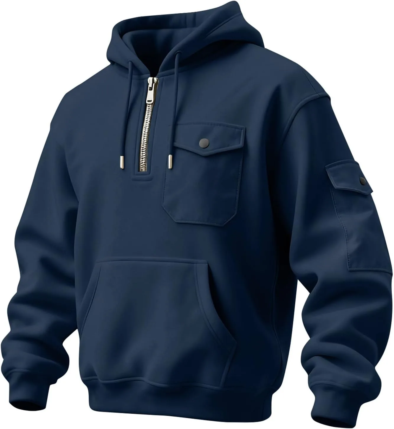 Мужской худи с четвертью молнией, оверсайз, с капюшоном и карманом-кенгуру WEIGAIRUPA
Мужской худи с четвертью молнией, оверсайз, с капюшоном и карманом-кенгуру WEIGAIRUPA