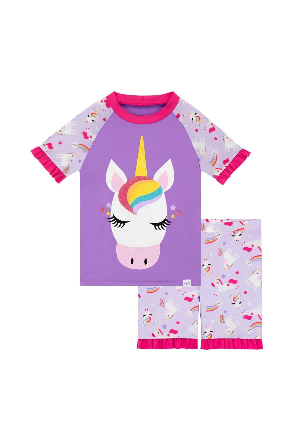 Комплект для плавания с блестящим единорогом Harry Bear, фиолетовый
Комплект для плавания с блестящим единорогом Harry Bear, фиолетовый