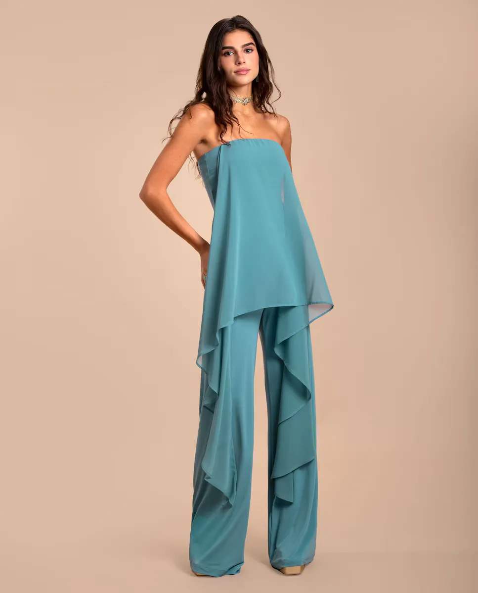 Женский комбинезон без бретелек с накидкой The-Are, светло-голубой
Женский комбинезон без бретелек с накидкой The-Are, светло-голубой