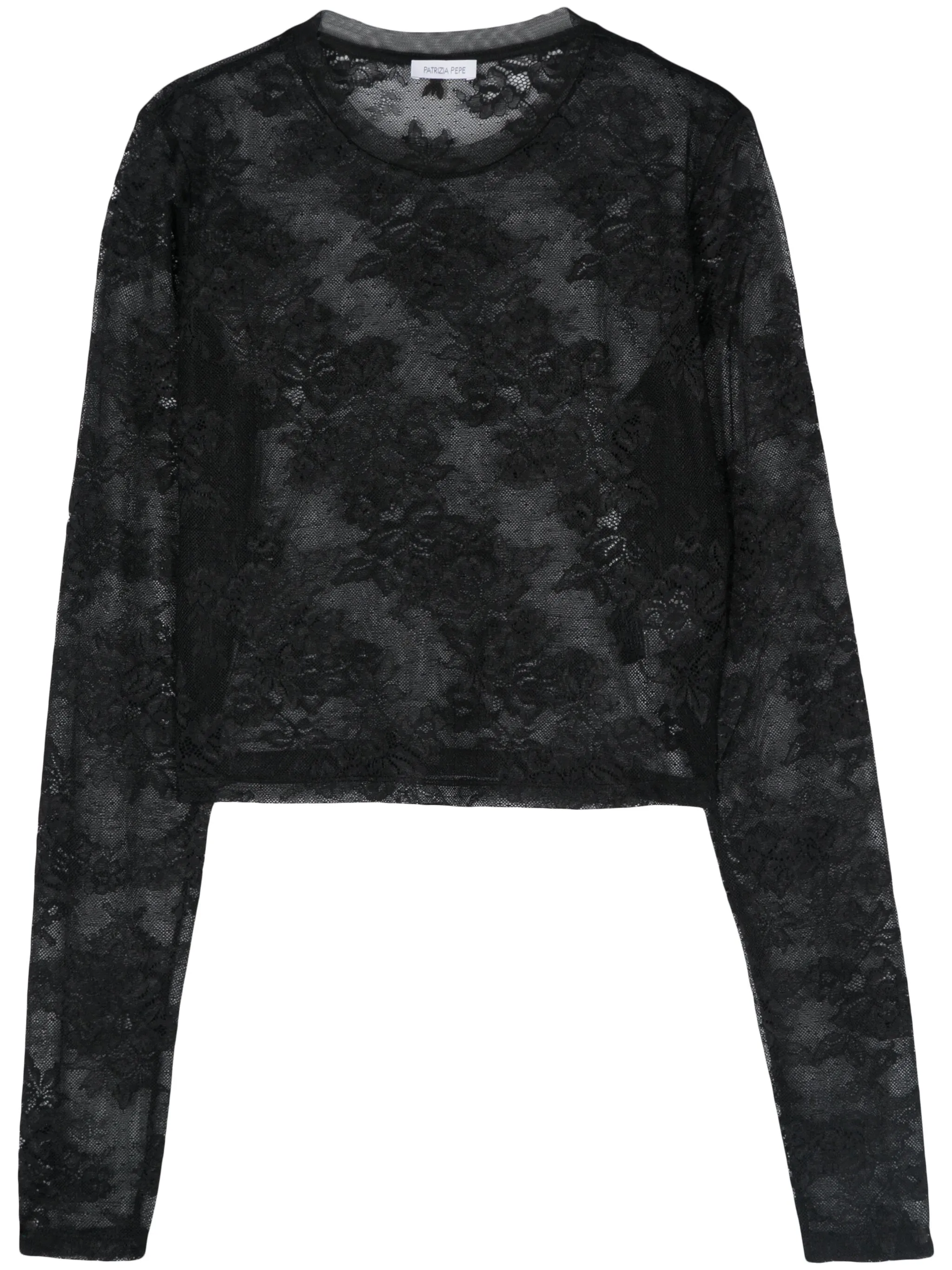 Укороченный топ из цветочного кружева Patrizia Pepe, черный
Укороченный топ из цветочного кружева Patrizia Pepe, черный