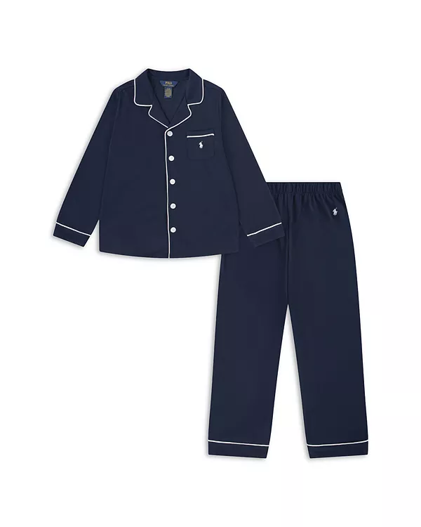 Детский пижамный комплект из трикотажа для девочек. Polo Ralph Lauren, синий
Детский пижамный комплект из трикотажа для девочек. Polo Ralph Lauren, синий