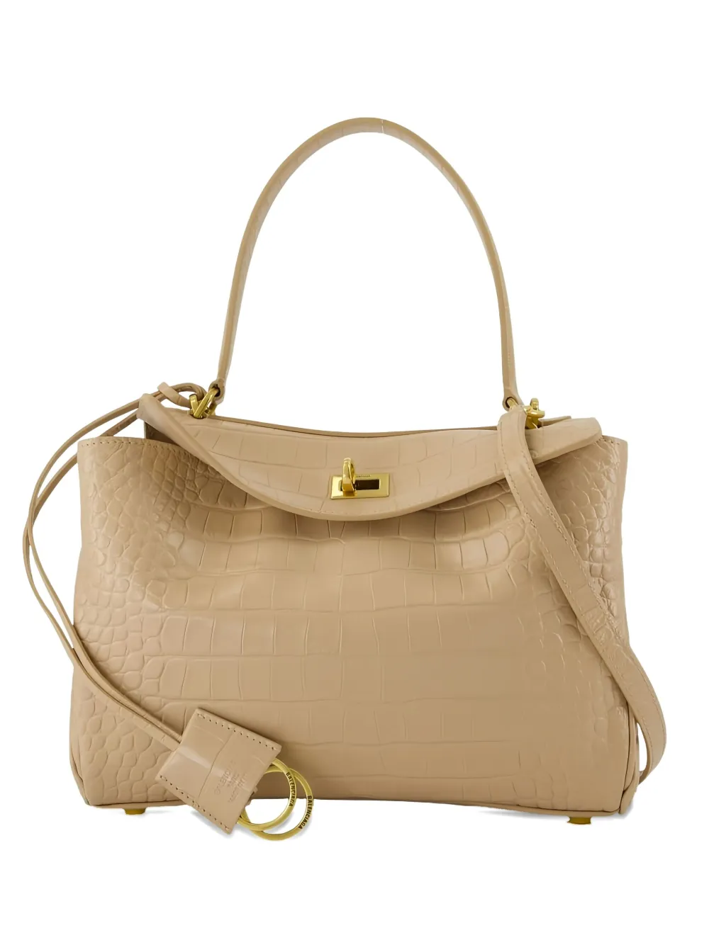 Сумка на плечо Rodeo с тиснением под кожу крокодила Balenciaga, нейтральный
Сумка на плечо Rodeo с тиснением под кожу крокодила Balenciaga, нейтральный