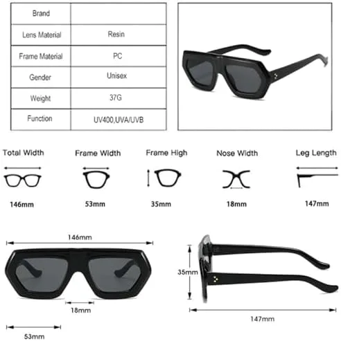 Солнцезащитные очки неправильной квадратной формы для женщин, модные градиентные солнцезащитные очки UV400, ретро-очки для мужчин с прозрачными линзами MTZJH
Солнцезащитные очки неправильной квадратной формы для женщин, модные градиентные солнцезащитные очки UV400, ретро-очки для мужчин с прозрачными линзами MTZJH