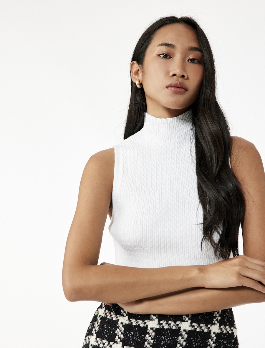 Вязаный топ Koton, белый
Вязаный топ Koton, белый