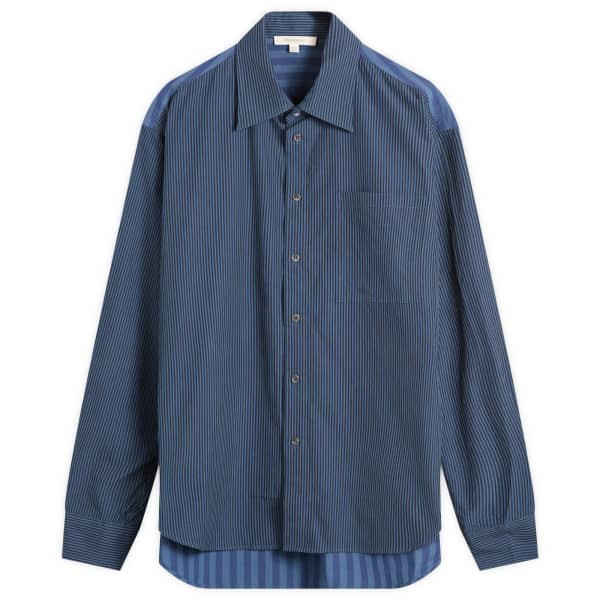 Лоскутная полосатая рубашка Jw Anderson, синий
Лоскутная полосатая рубашка Jw Anderson, синий