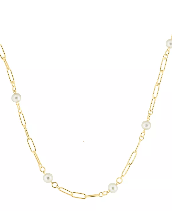 Ожерелье-Воротник длиной 18 дюймов с открытыми звеньями из культивированного пресноводного жемчуга Эффи (7 мм) из позолоченного стерлингового серебра Effy Collection, gold
Ожерелье-Воротник длиной 18 дюймов с открытыми звеньями из культивированного пресноводного жемчуга Эффи (7 мм) из позолоченного стерлингового серебра Effy Collection, gold