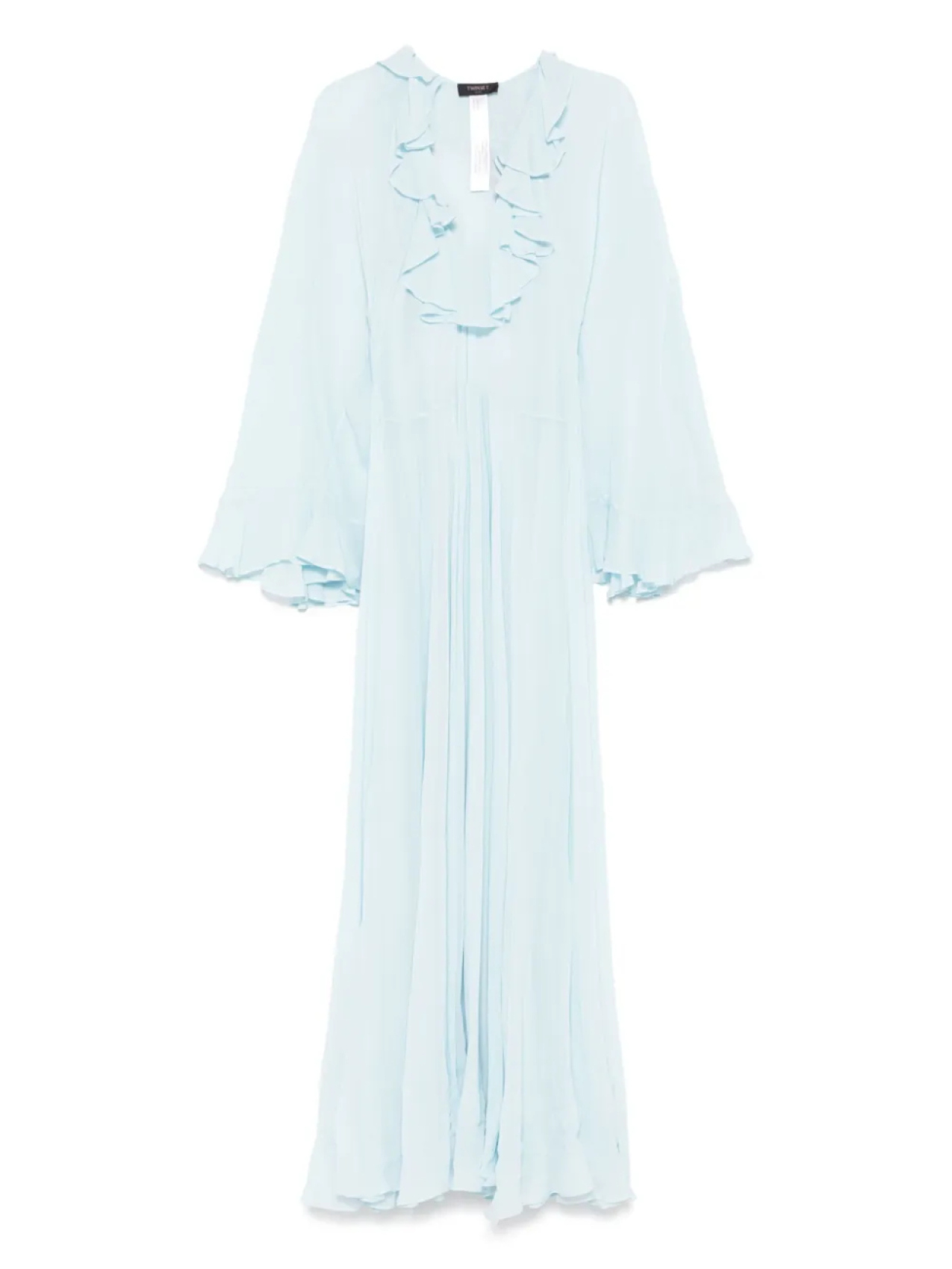 Платье макси с оборками TWINSET, синий 
Платье макси с оборками TWINSET, синий
