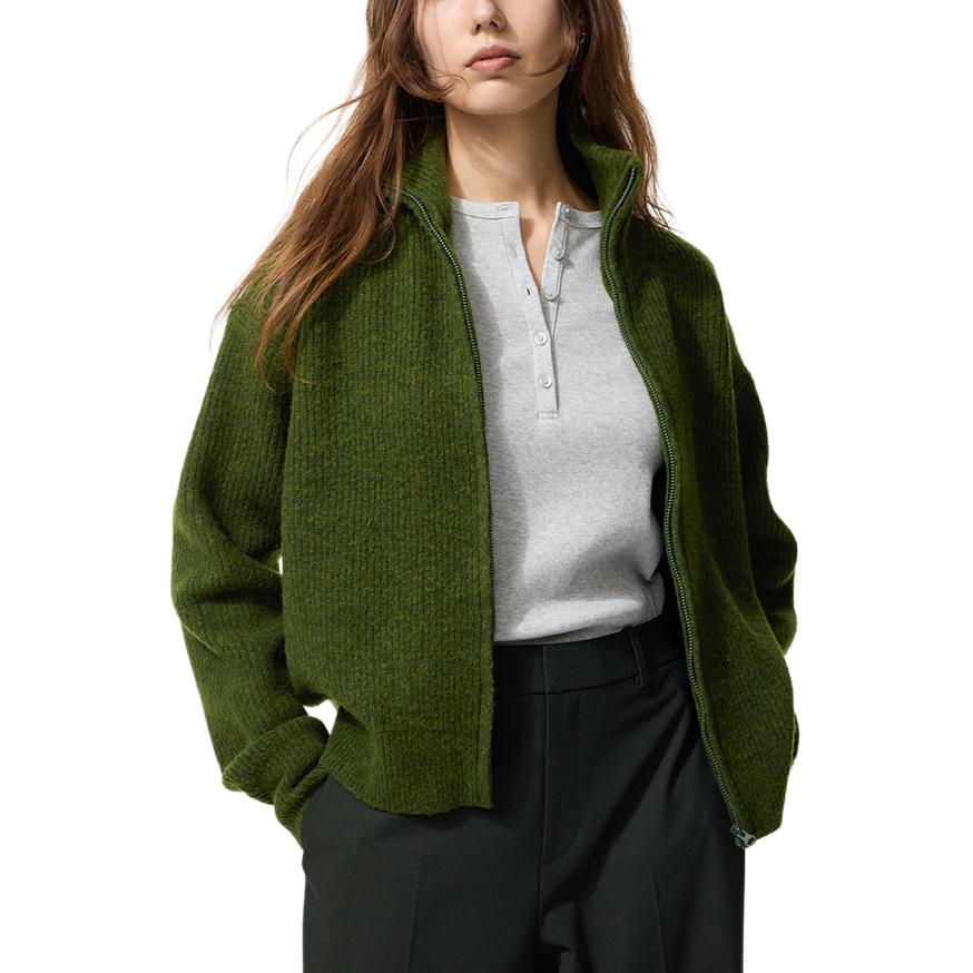 UNIQLO Трикотажная кардиган с воротником стойкой для женщин, цвет Dark Olive
UNIQLO Трикотажная кардиган с воротником стойкой для женщин, цвет Dark Olive