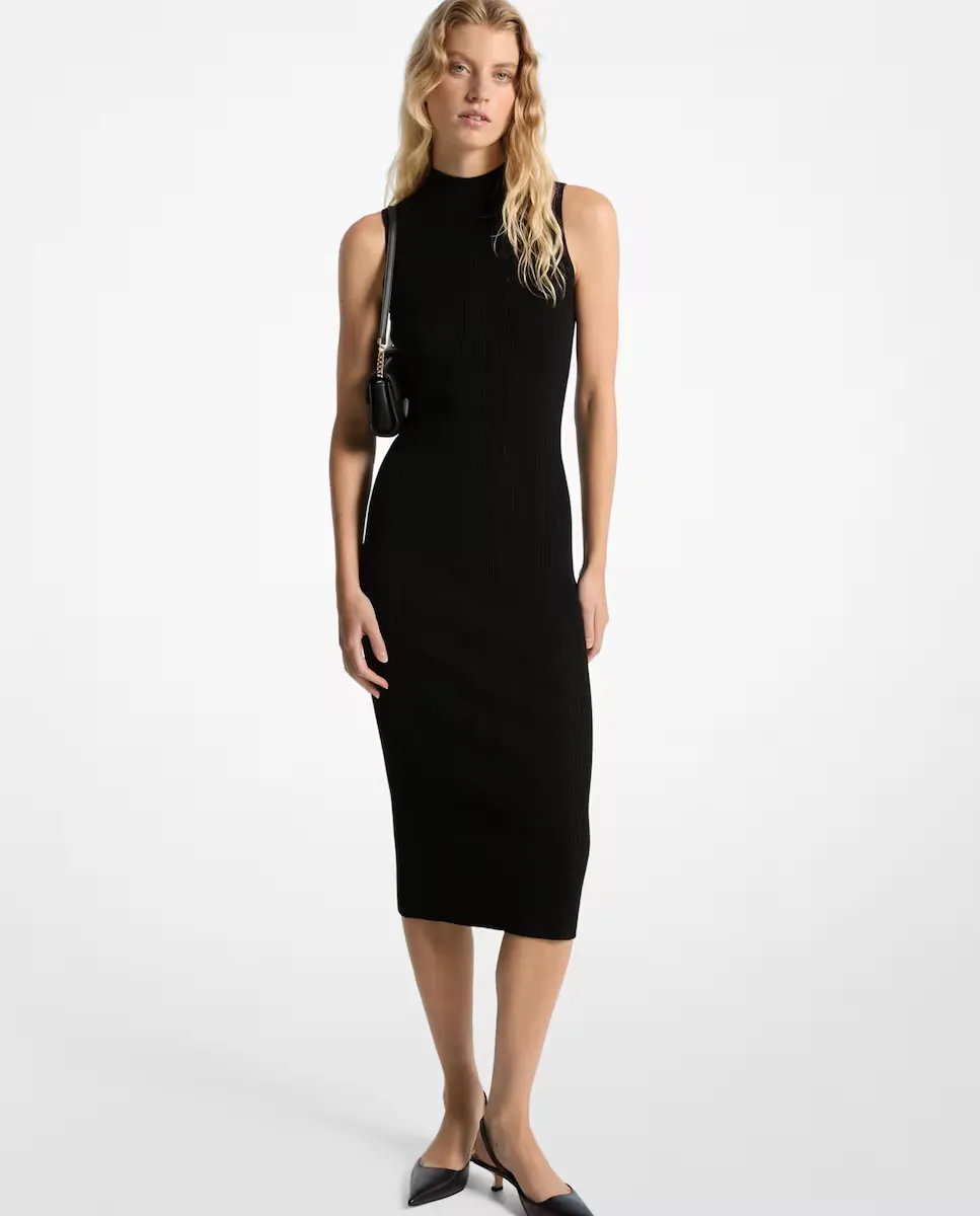 Миди-платье из рубчатого трикотажа без рукавов Michael Michael Kors, черный
Миди-платье из рубчатого трикотажа без рукавов Michael Michael Kors, черный
