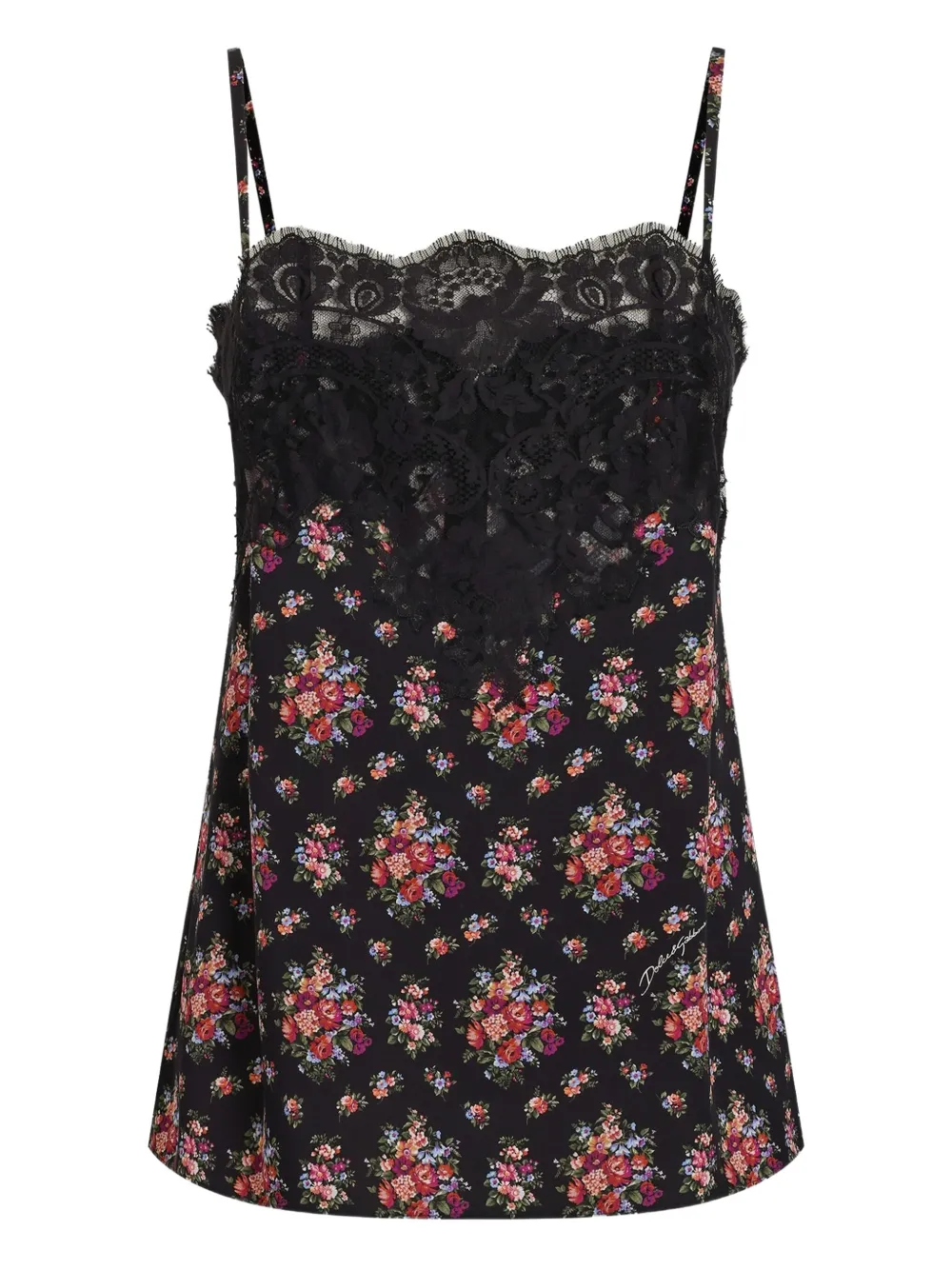 Кружевной топ с цветочным принтом Dolce & Gabbana, черный
Кружевной топ с цветочным принтом Dolce & Gabbana, черный