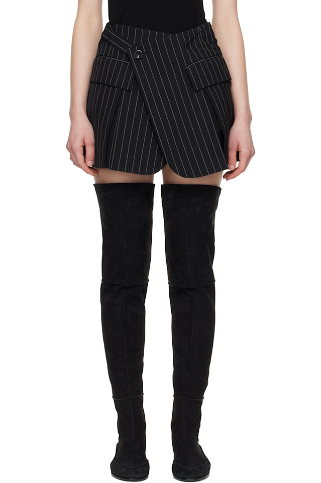 Шерстяной шёлковый костюмный скоморт Sacai, черный
Шерстяной шёлковый костюмный скоморт Sacai, черный