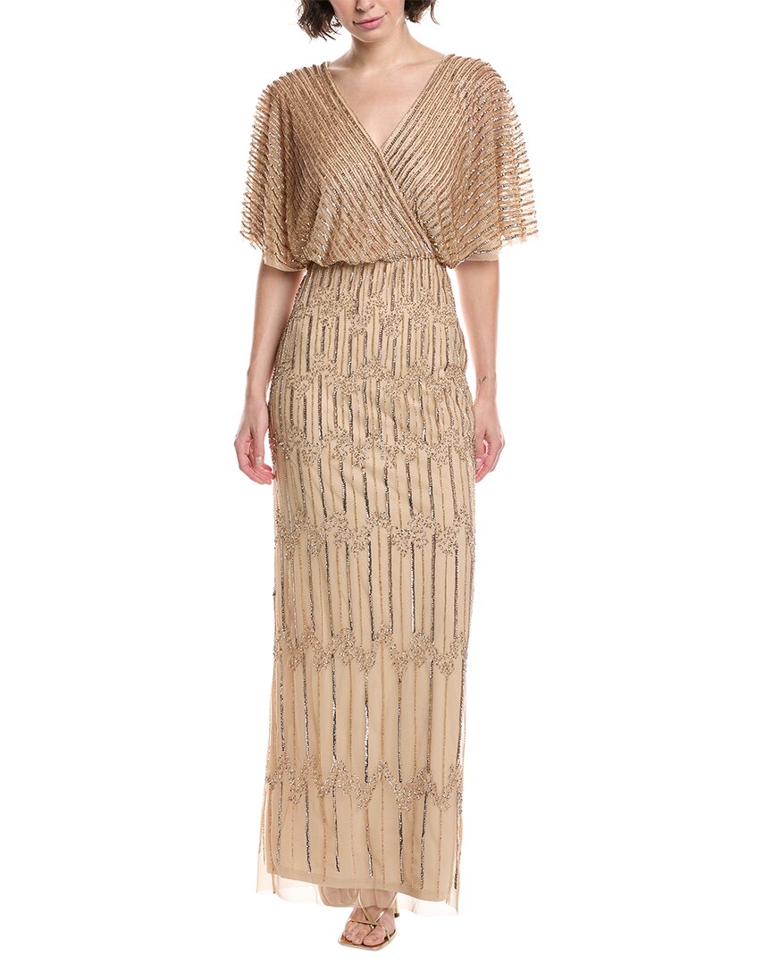 Платье с кружевом и рукавом три четверти от Adrianna Papell, золотой
Платье с кружевом и рукавом три четверти от Adrianna Papell, золотой