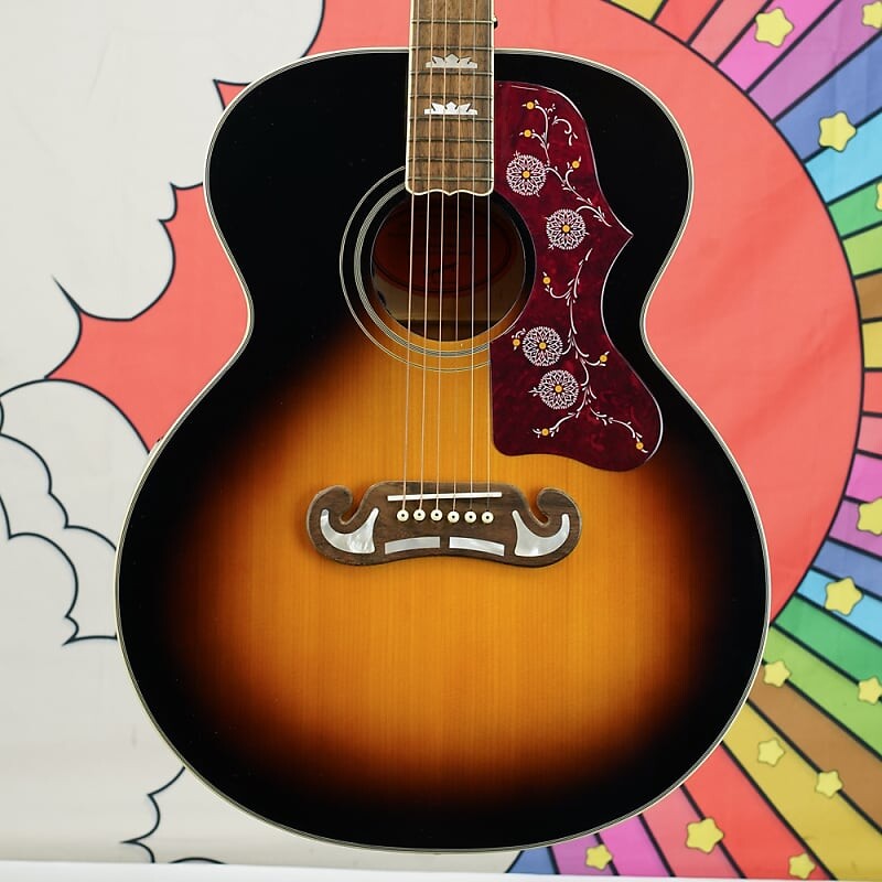 Акустическая гитара Epiphone J-200 Acoustic Guitar - Aged Vintage Sunburst Gloss6-string Acoustic-electric with Solid Spruce Top, Maple Back and Sides, 2-piece Maple Neck, and Indian Laurel Fingerboard - Aged Vintage Sunburst Gloss
Акустическая гитара Epiphone J-200 Acoustic Guitar - Aged Vintage Sunburst Gloss6-string Acoustic-electric with Solid Spruce Top, Maple Back and Sides, 2-piece Maple Neck, and Indian Laurel Fingerboard - Aged Vintage Sunburst Gloss