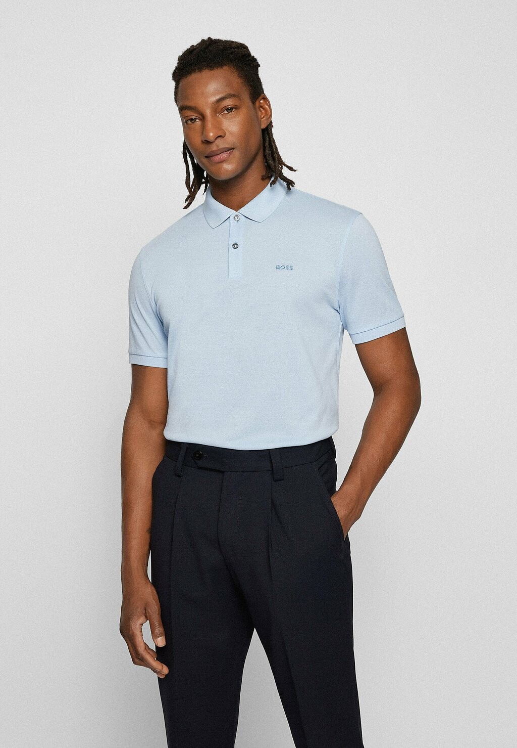 Рубашка-поло Pallas BOSS, цвет light blue 
Рубашка-поло Pallas BOSS, цвет light blue