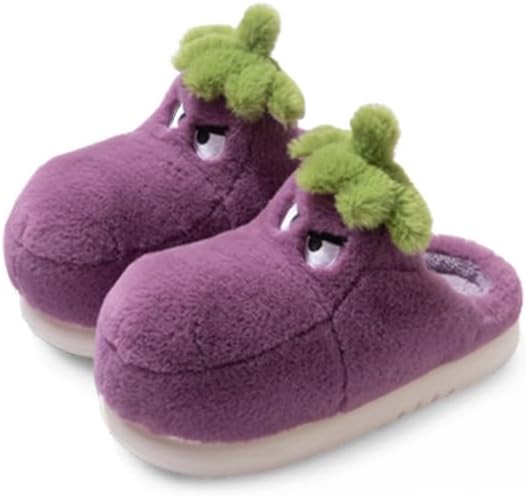 Пушистые тапочки с флисовой подкладкой в виде баклажана для женщин и мужчин, теплые зимние тапочки, домашняя обувь для пары Yafirgeer, фиолетовый
Пушистые тапочки с флисовой подкладкой в виде баклажана для женщин и мужчин, теплые зимние тапочки, домашняя обувь для пары Yafirgeer, фиолетовый