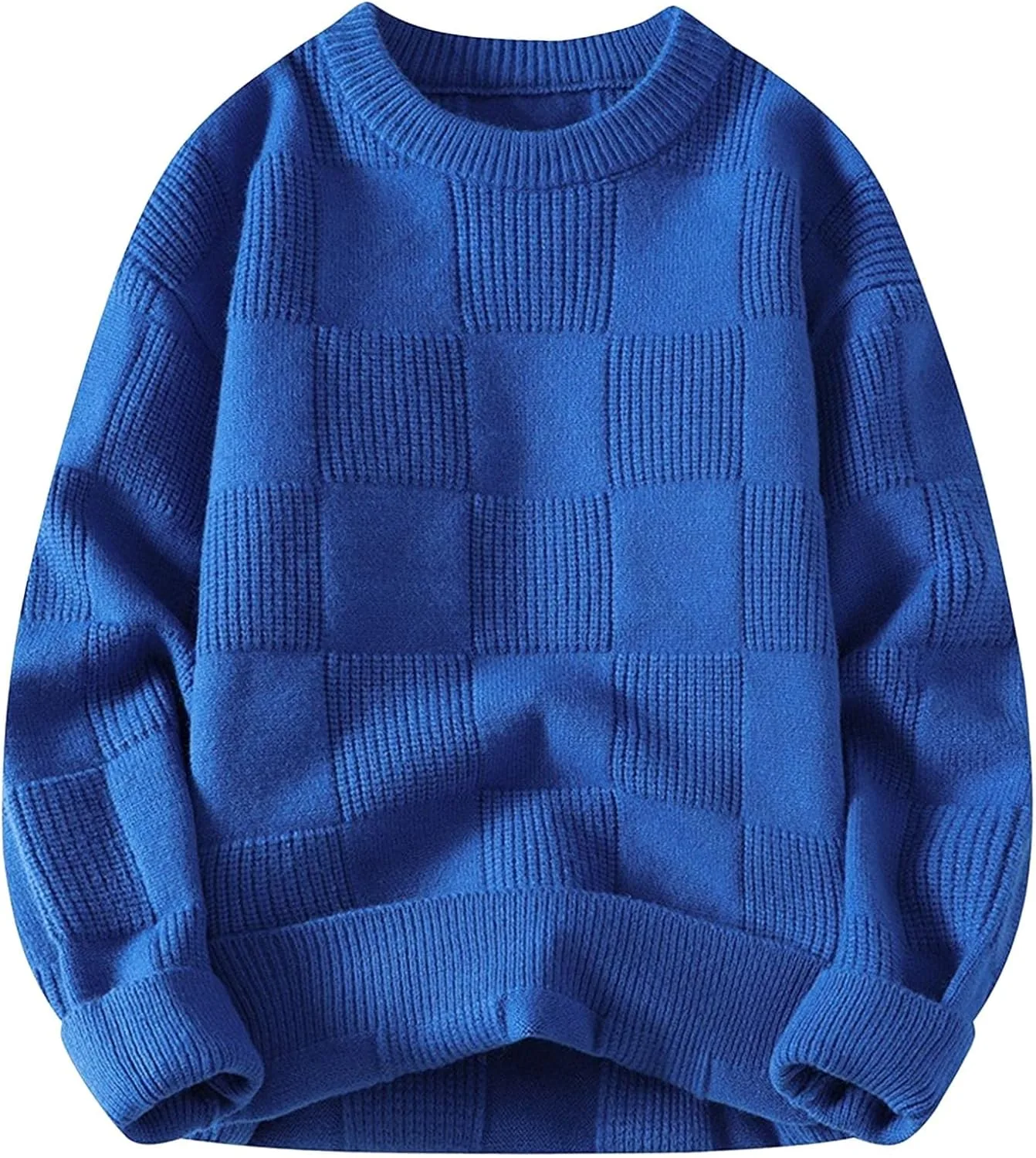 Мужской легкий свитер в клетку с длинным рукавом
Мужской легкий свитер в клетку с длинным рукавом