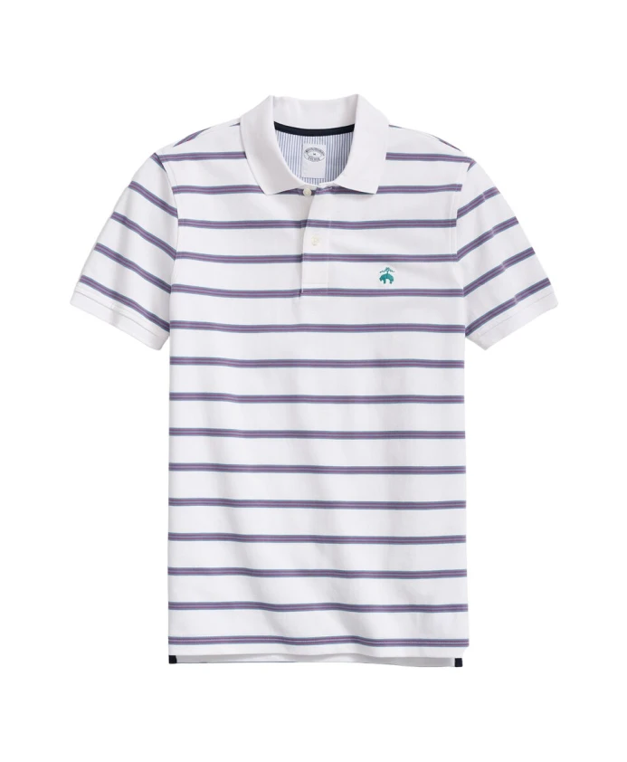 Белая рубашка-поло с полосками из золотистого хлопкового флиса. Brooks Brothers, белый
Белая рубашка-поло с полосками из золотистого хлопкового флиса. Brooks Brothers, белый