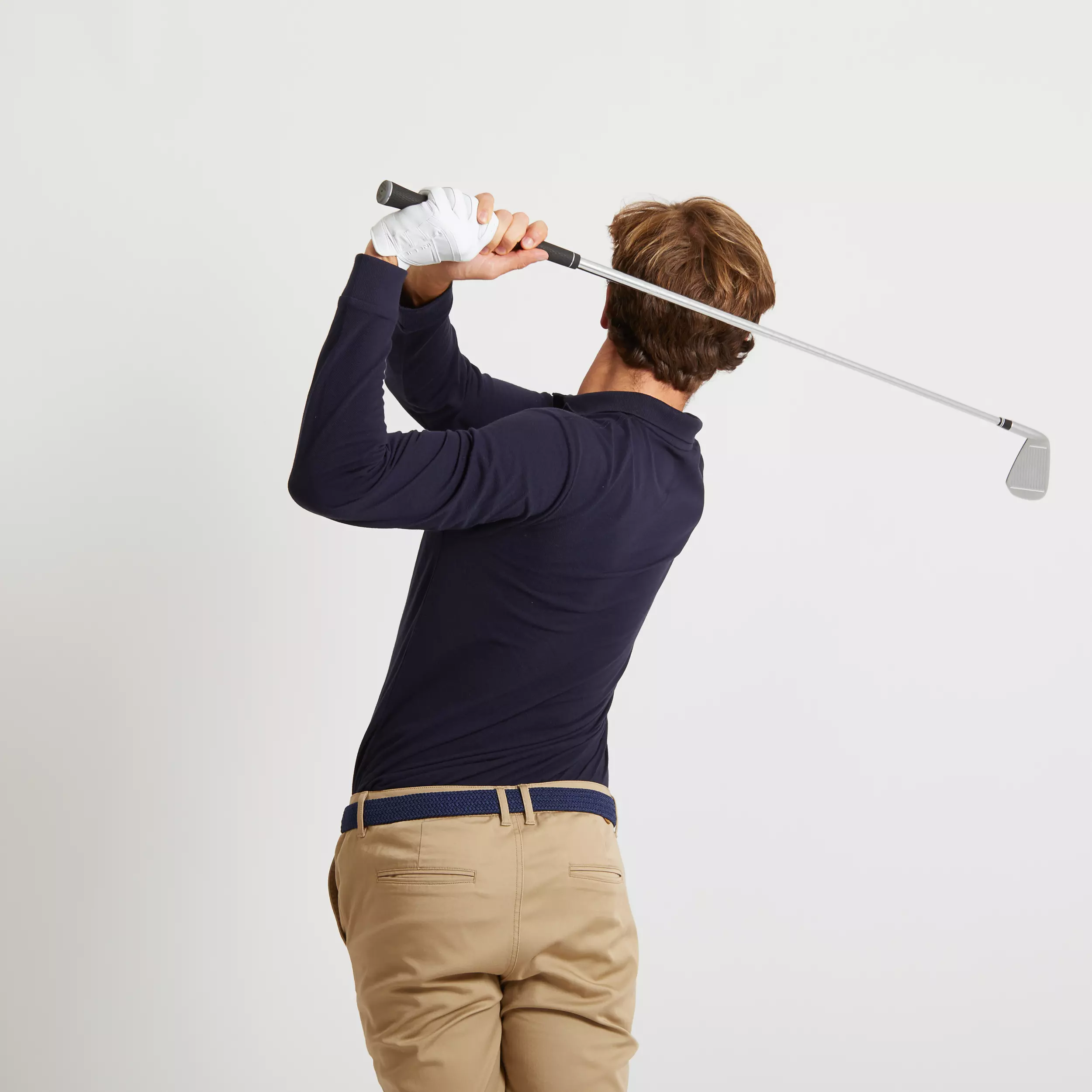 Мужская хлопковая поло для гольфа Inesis MW500 тёмно-синяя
Мужская хлопковая поло для гольфа Inesis MW500 тёмно-синяя