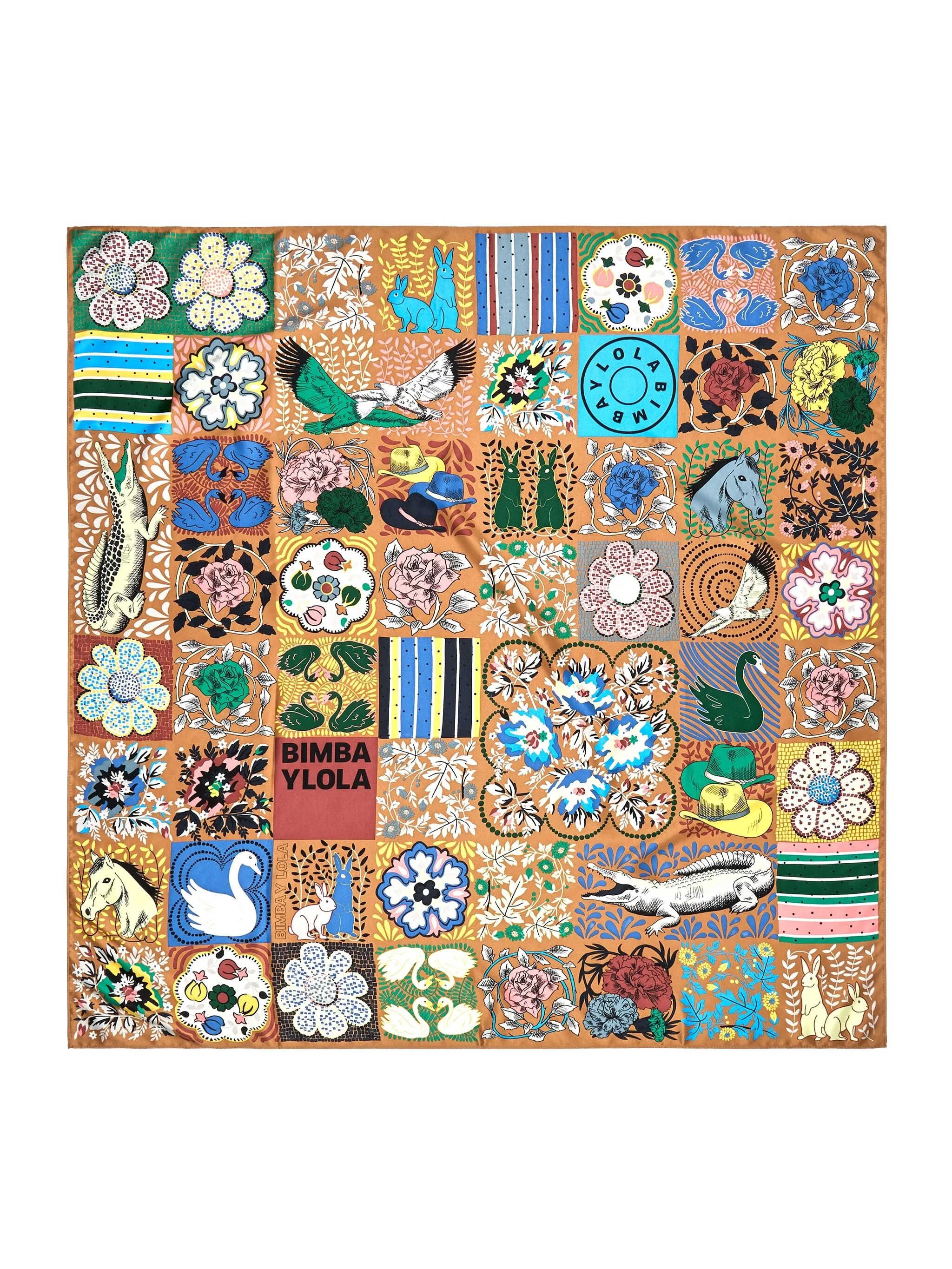 Шарф в технике пэчворк с анималистичным принтом Bimba Y Lola, коричневый
Шарф в технике пэчворк с анималистичным принтом Bimba Y Lola, коричневый