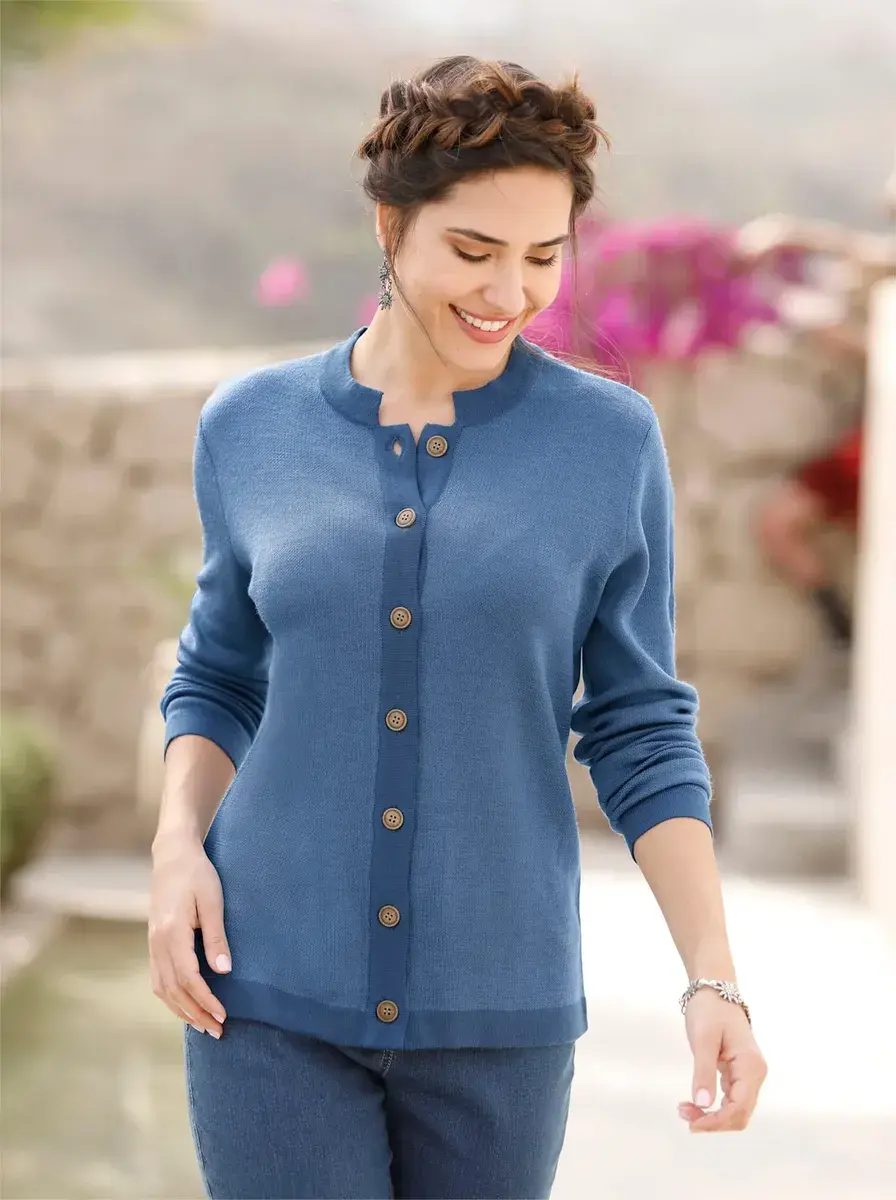 Жаккардовый кардиган Classic Basics, синий
Жаккардовый кардиган Classic Basics, синий