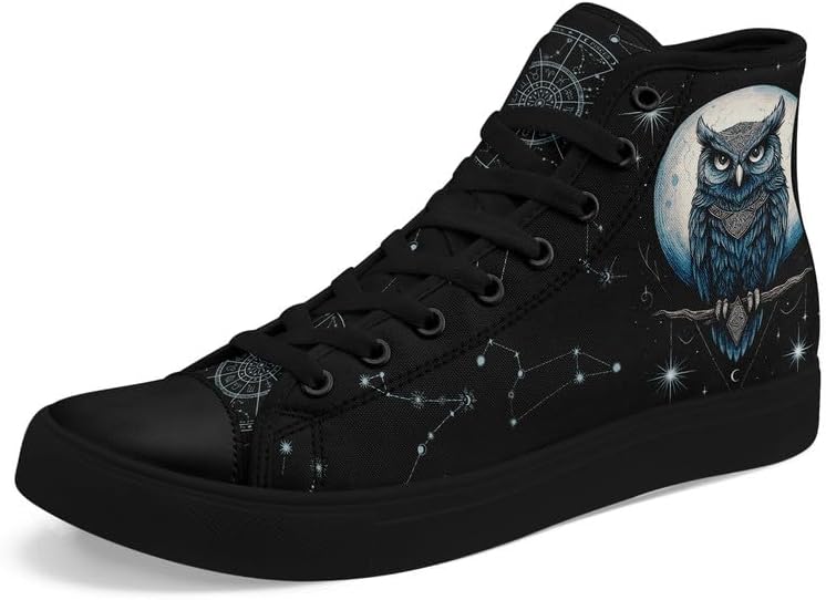 Стильные унисекс кроссовки на высокой подошве из холста с рисунком лесных животных для мужчин, удобная повседневная обувь на шнуровке для женщин Awsole, черный/синий/бежевый
Стильные унисекс кроссовки на высокой подошве из холста с рисунком лесных животных для мужчин, удобная повседневная обувь на шнуровке для женщин Awsole, черный/синий/бежевый