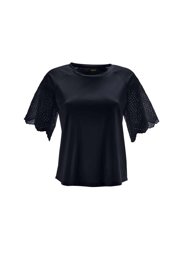 Короткая блузка-рубашка из смеси материалов Madeleine, синий
Короткая блузка-рубашка из смеси материалов Madeleine, синий