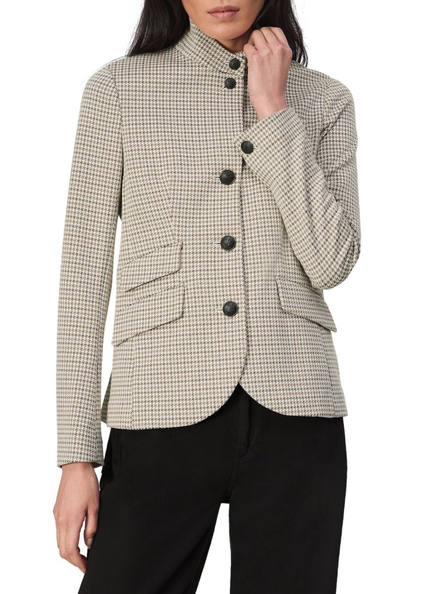 Блейзер Slade Plaid со стоячим воротником rag & bone, цвет Grey Multi 
Блейзер Slade Plaid со стоячим воротником rag & bone, цвет Grey Multi