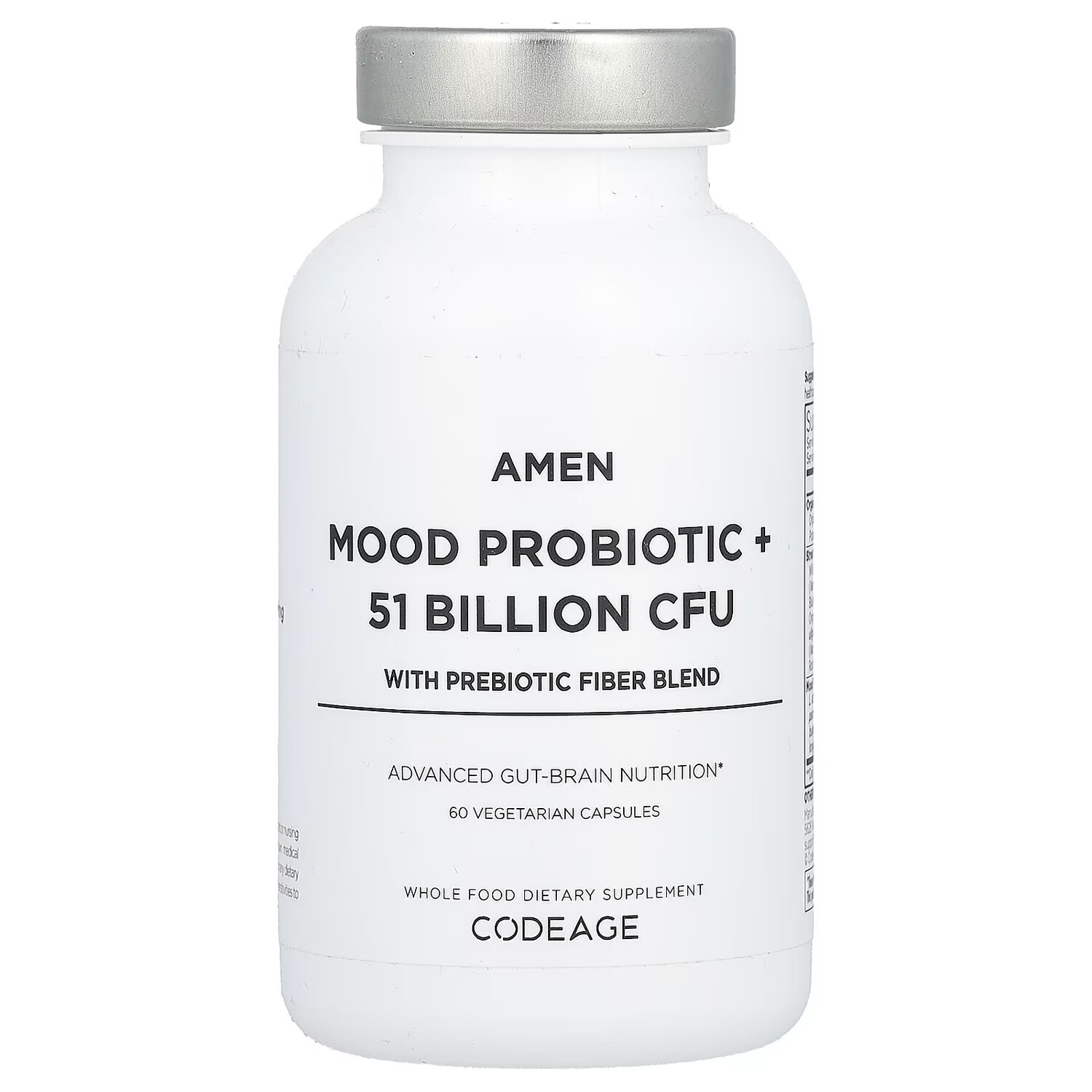 Пробиотик Codeage Mood + со смесью пребиотических волокон, 60 капсул 
Пробиотик Codeage Mood + со смесью пребиотических волокон, 60 капсул