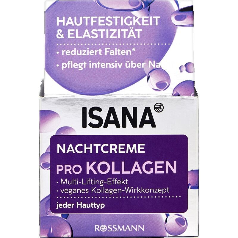 Ночной крем с про-коллагеном ISANA, 50 ml
Ночной крем с про-коллагеном ISANA, 50 ml