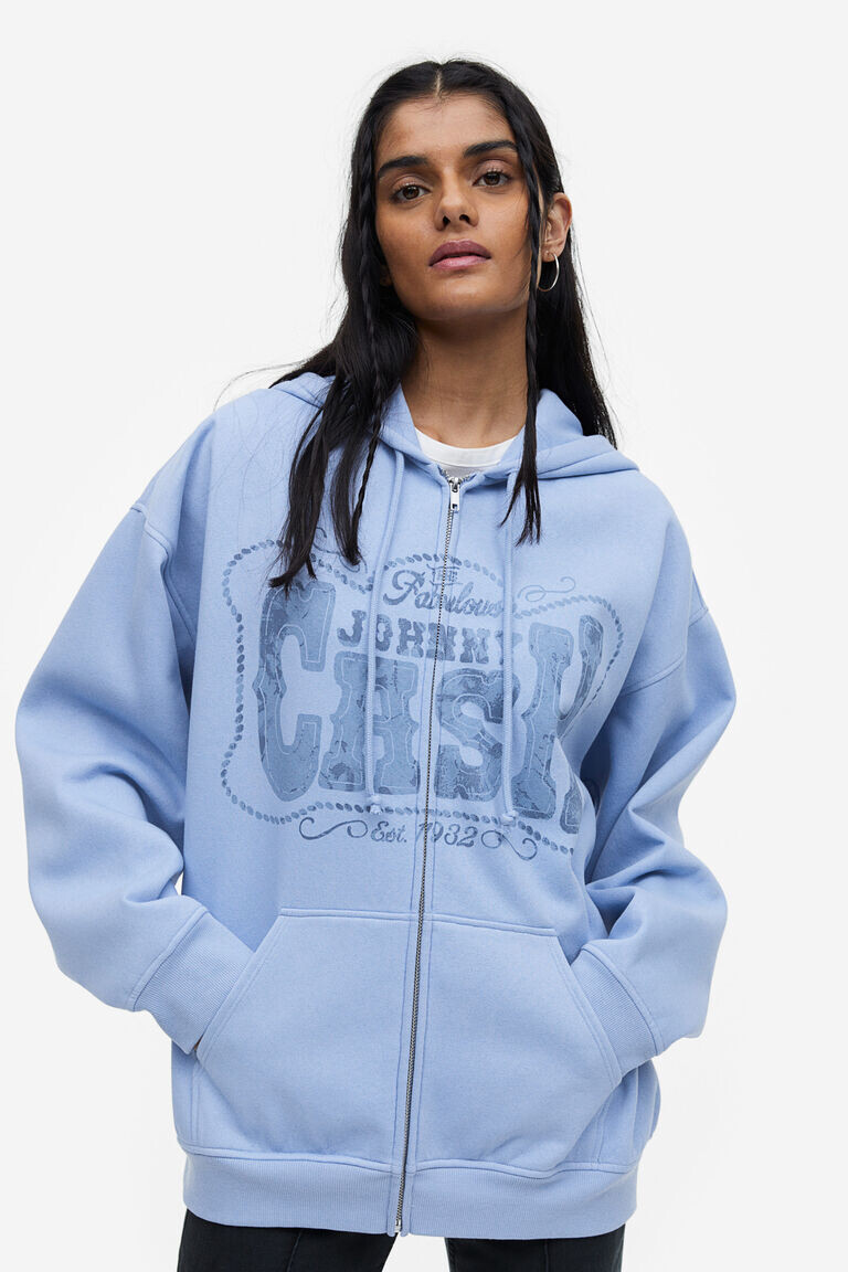 Толстовка на молнии с принтом H&M, синий
Толстовка на молнии с принтом H&M, синий