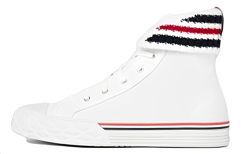 THOM BROWNE · Высокие мужские кроссовки, белые 
THOM BROWNE · Высокие мужские кроссовки, белые