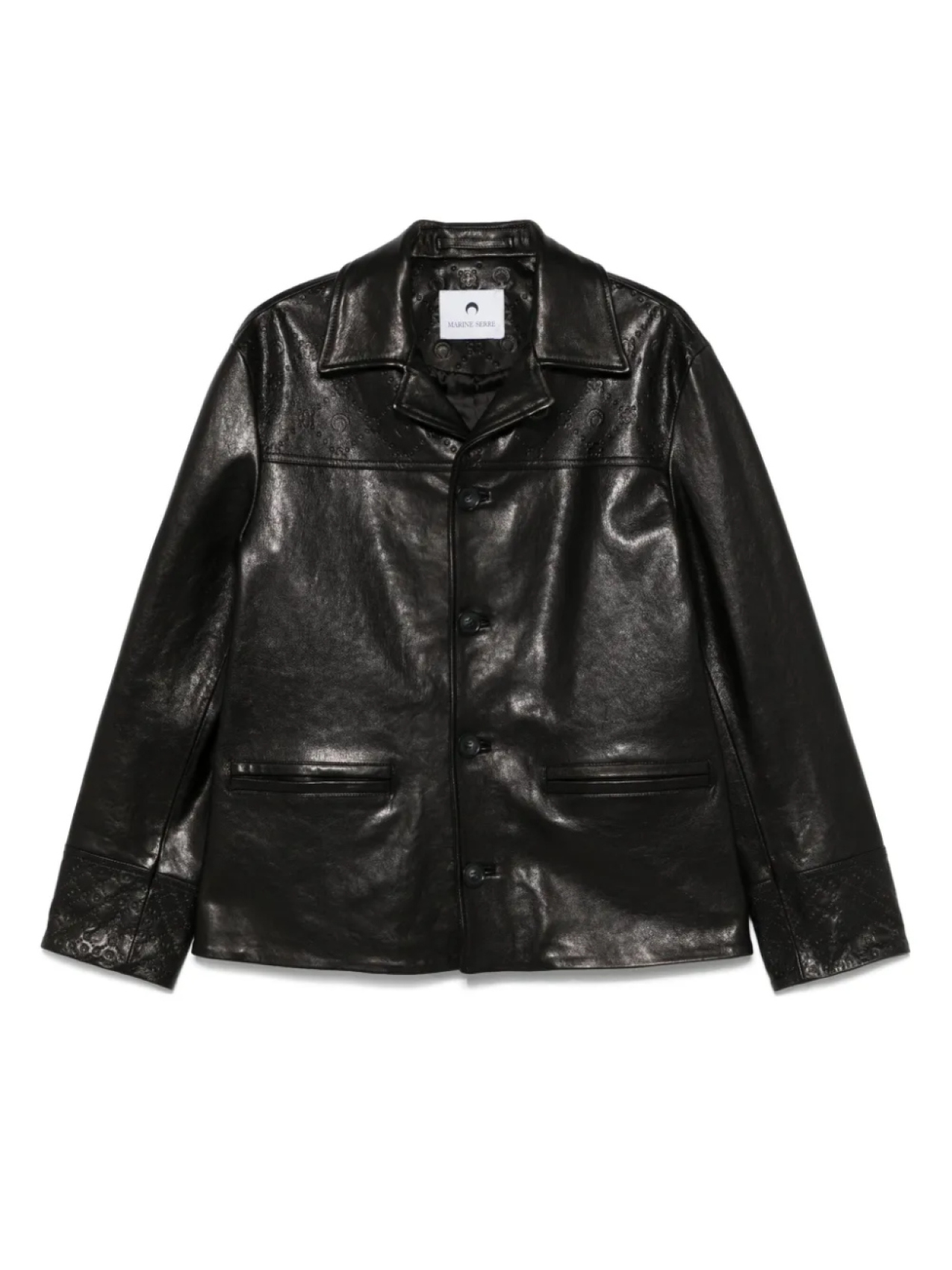 Marine Serre куртка с тиснением Moongram, черный 
Marine Serre куртка с тиснением Moongram, черный