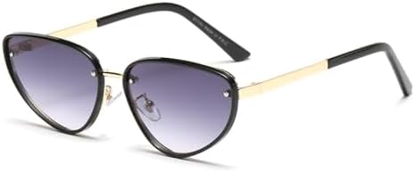 Модные металлические солнцезащитные очки «кошачий глаз» 2026 года для женщин и мужчин, панк-очки «кошачий глаз», черные очки с защитой от УФ-излучения UV400 MTZJH, Gold Black
Модные металлические солнцезащитные очки «кошачий глаз» 2026 года для женщин и мужчин, панк-очки «кошачий глаз», черные очки с защитой от УФ-излучения UV400 MTZJH, Gold Black