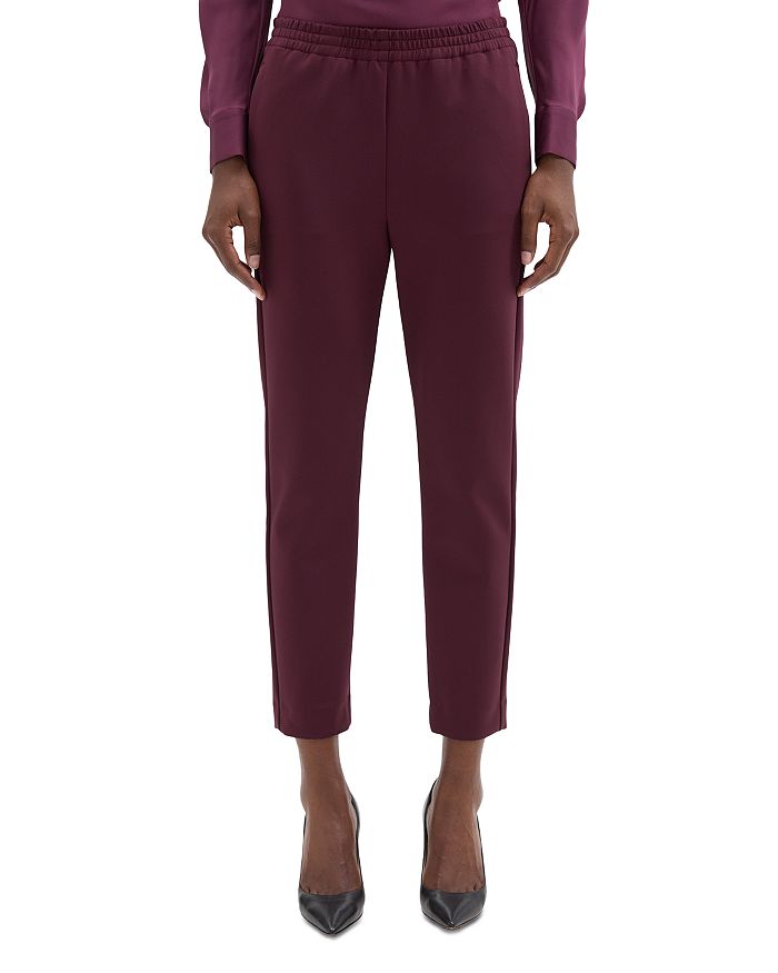 Зауженные полированные брюки Theory, красный
Зауженные полированные брюки Theory, красный