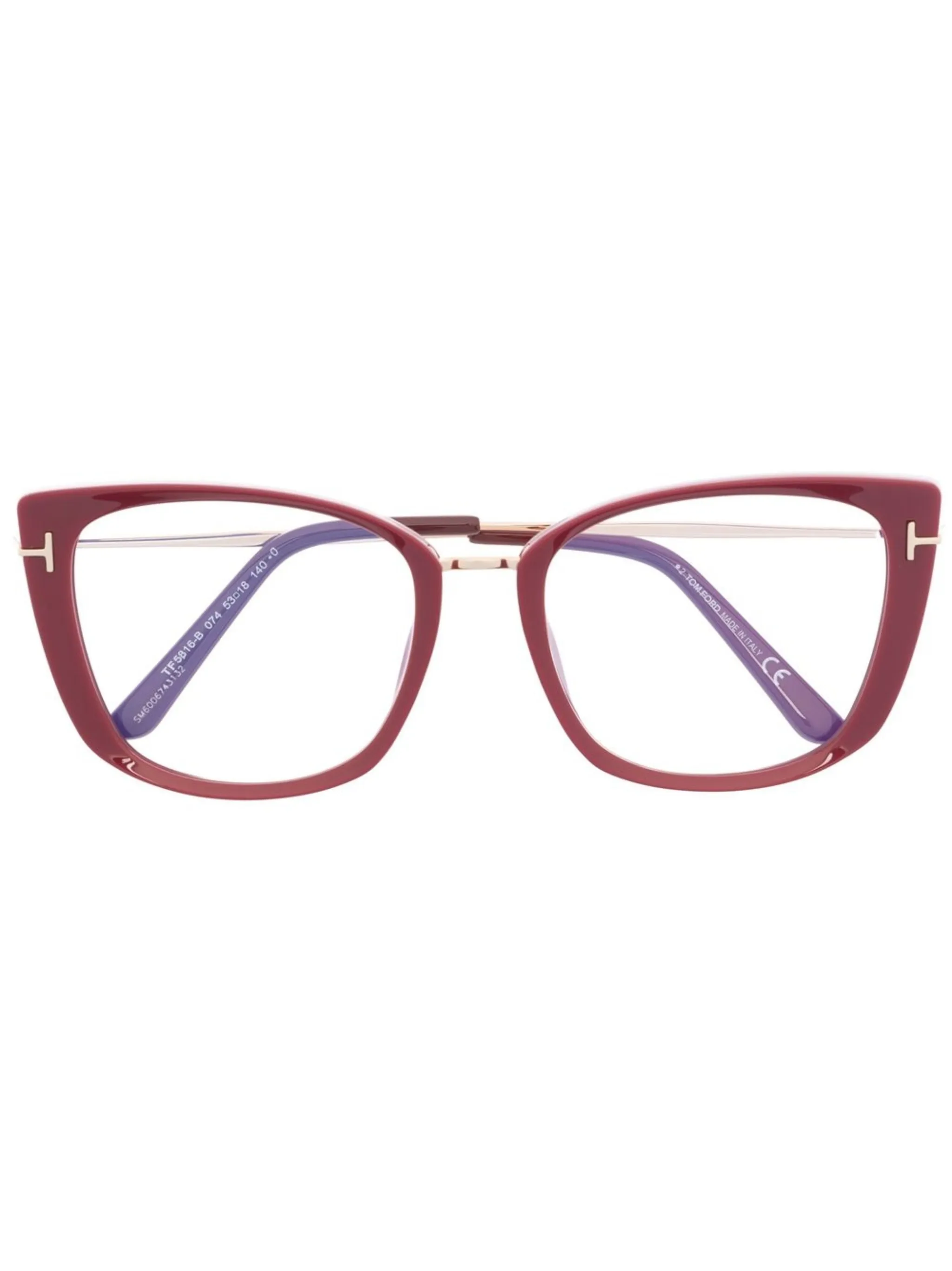 Очки в оправе кошачий глаз черепаховой расцветки Tom Ford Eyewear, красный
Очки в оправе кошачий глаз черепаховой расцветки Tom Ford Eyewear, красный