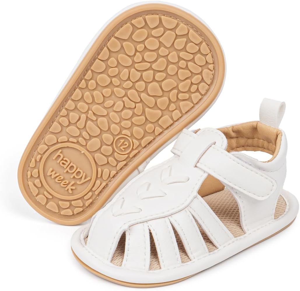 Сандалии Meckior для малышей, мальчиков и девочек, новорожденные, с нескользящей мягкой резиновой подошвой, открытым носком, для улицы, повседневные летние шаги, белый
Сандалии Meckior для малышей, мальчиков и девочек, новорожденные, с нескользящей мягкой резиновой подошвой, открытым носком, для улицы, повседневные летние шаги, белый