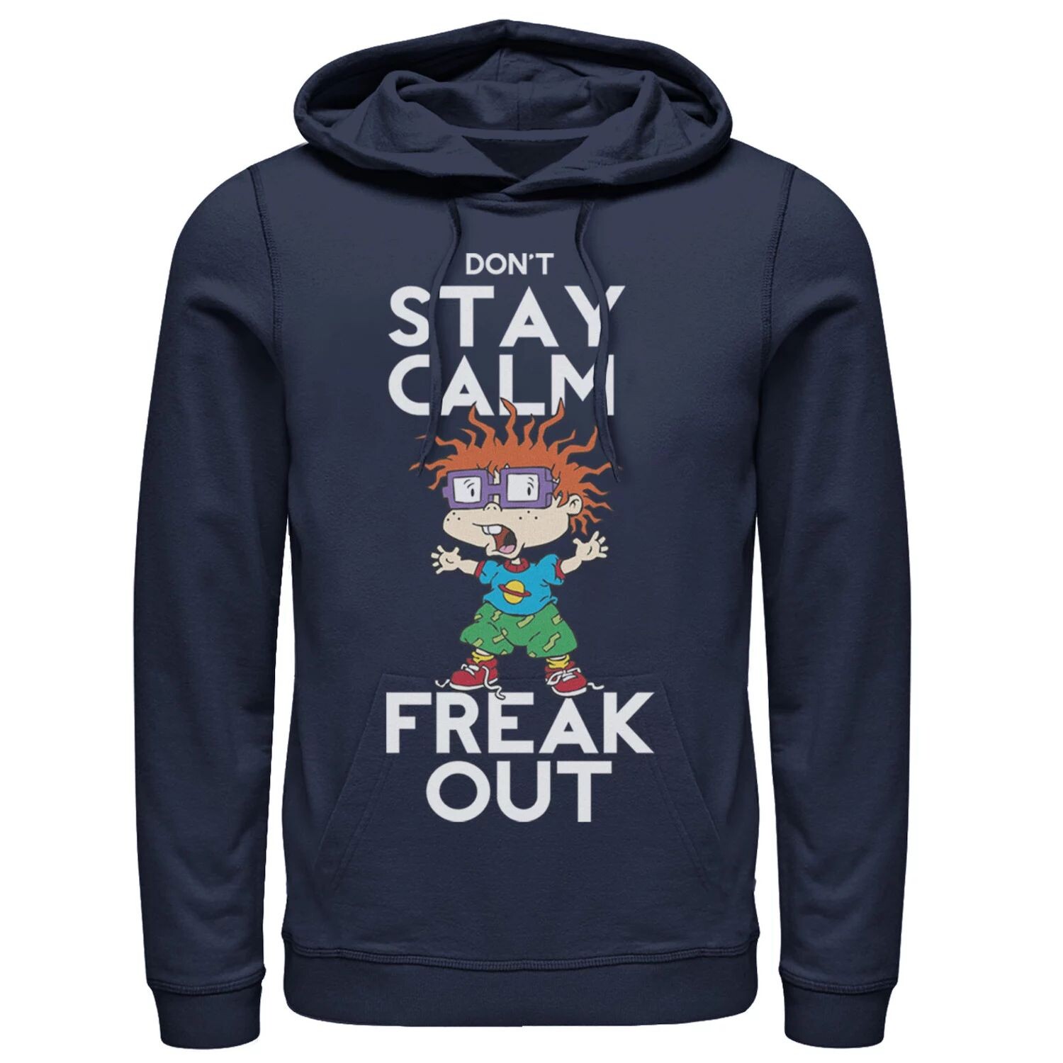 Мужская толстовка с рисунком Rugrats Chuckie Don't Stay Calm Freak Out Nickelodeon, синий
Мужская толстовка с рисунком Rugrats Chuckie Don't Stay Calm Freak Out Nickelodeon, синий