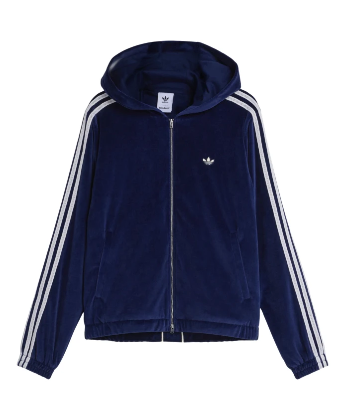 Велюровая тренировочная куртка Adidas, синий
Велюровая тренировочная куртка Adidas, синий