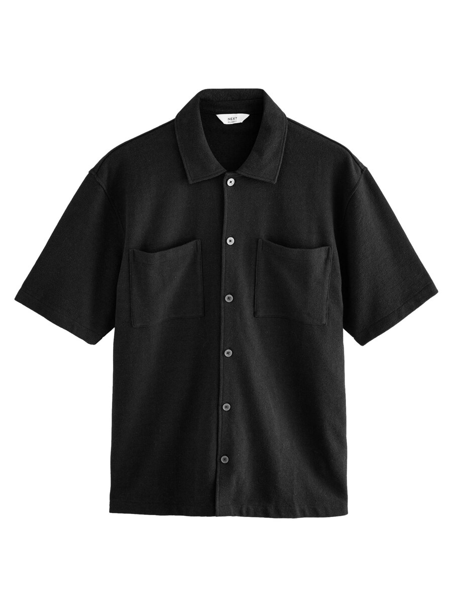 Рубашка обычного кроя на пуговицах Next, черный
Рубашка обычного кроя на пуговицах Next, черный