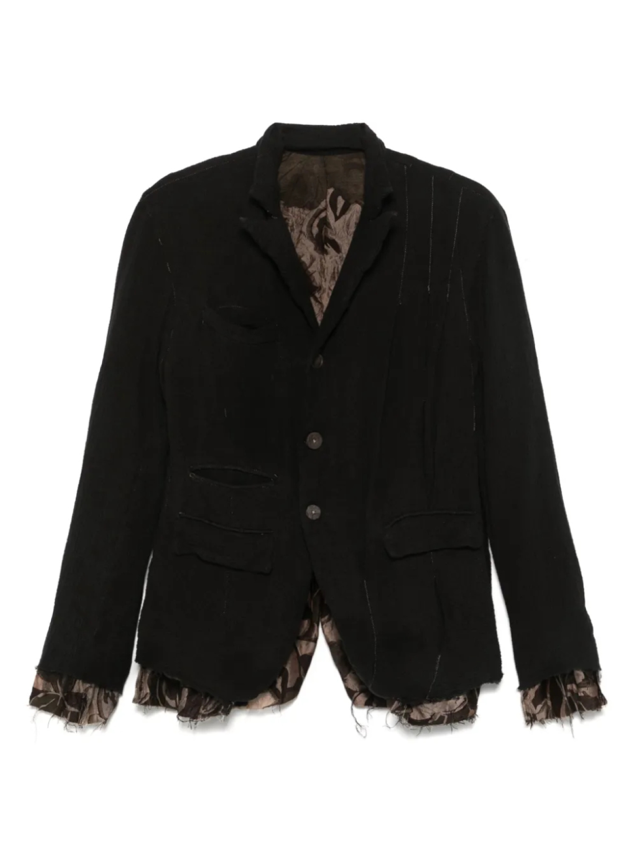 Блейзер необработанного кроя CHIAHUNG SU, черный
Блейзер необработанного кроя CHIAHUNG SU, черный