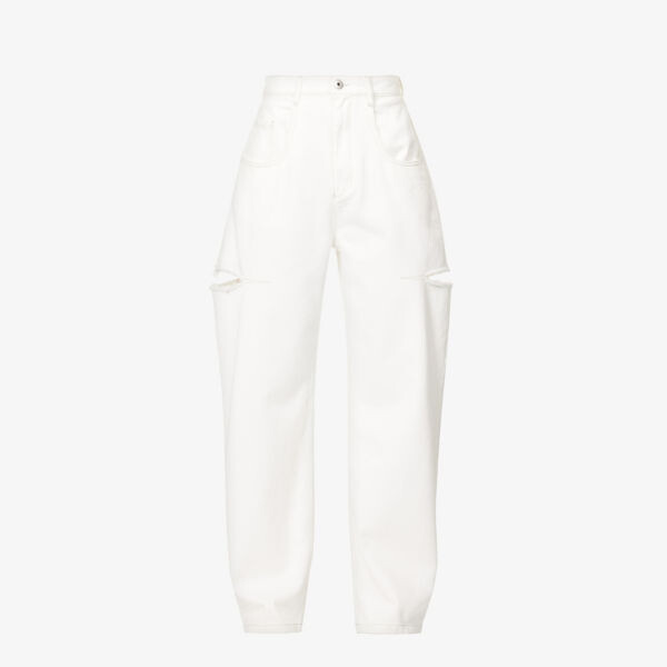 Джинсы прямого кроя с завышенной талией Icons с вырезами Maison Margiela, белый
Джинсы прямого кроя с завышенной талией Icons с вырезами Maison Margiela, белый