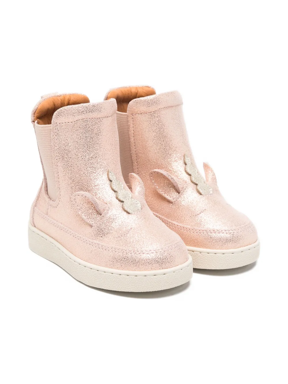 Кожаные ботинки с аппликацией в виде единорога Donsje, розовый
Кожаные ботинки с аппликацией в виде единорога Donsje, розовый