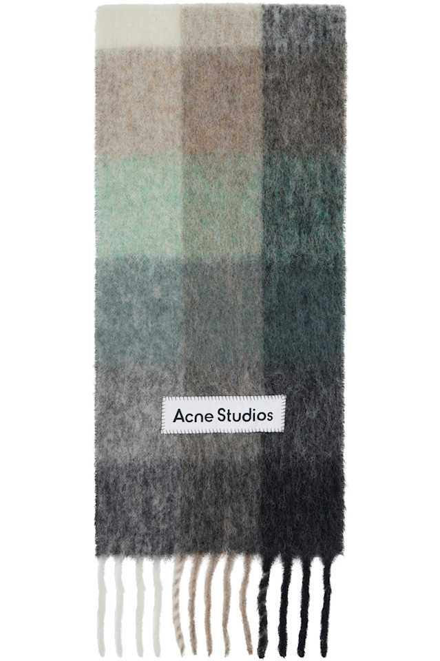 Acne Studios Разноцветный клетчатый шарф из мохера
Acne Studios Разноцветный клетчатый шарф из мохера