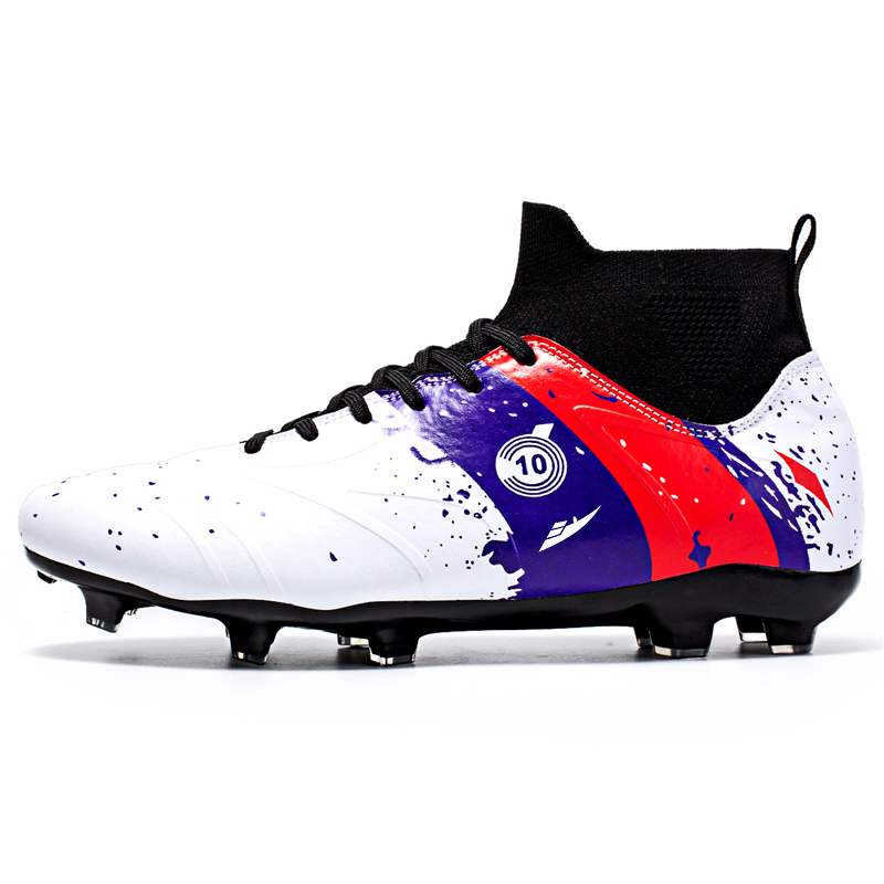 Kuding Унисекс футбольные бутсы высокие аква/белый/черный с белыми длинными шипами, цвет White Long Stud
Kuding Унисекс футбольные бутсы высокие аква/белый/черный с белыми длинными шипами, цвет White Long Stud