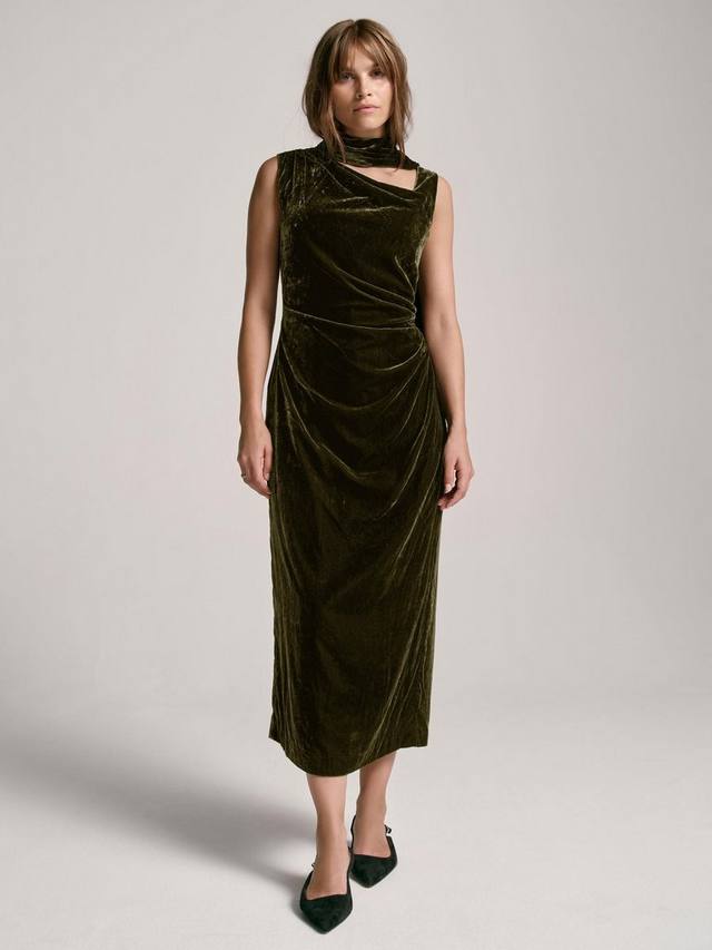 Платье миди из бархата с деталью в виде шарфа Mint Velvet, Green Khaki
Платье миди из бархата с деталью в виде шарфа Mint Velvet, Green Khaki