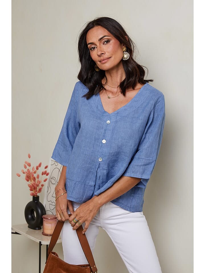 Блуза Le Monde du Lin, голубой
Блуза Le Monde du Lin, голубой