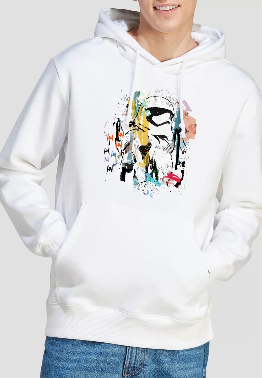 Толстовка с капюшоном ABSTRACT TROOPER PRINT Star Wars, белый 
Толстовка с капюшоном ABSTRACT TROOPER PRINT Star Wars, белый