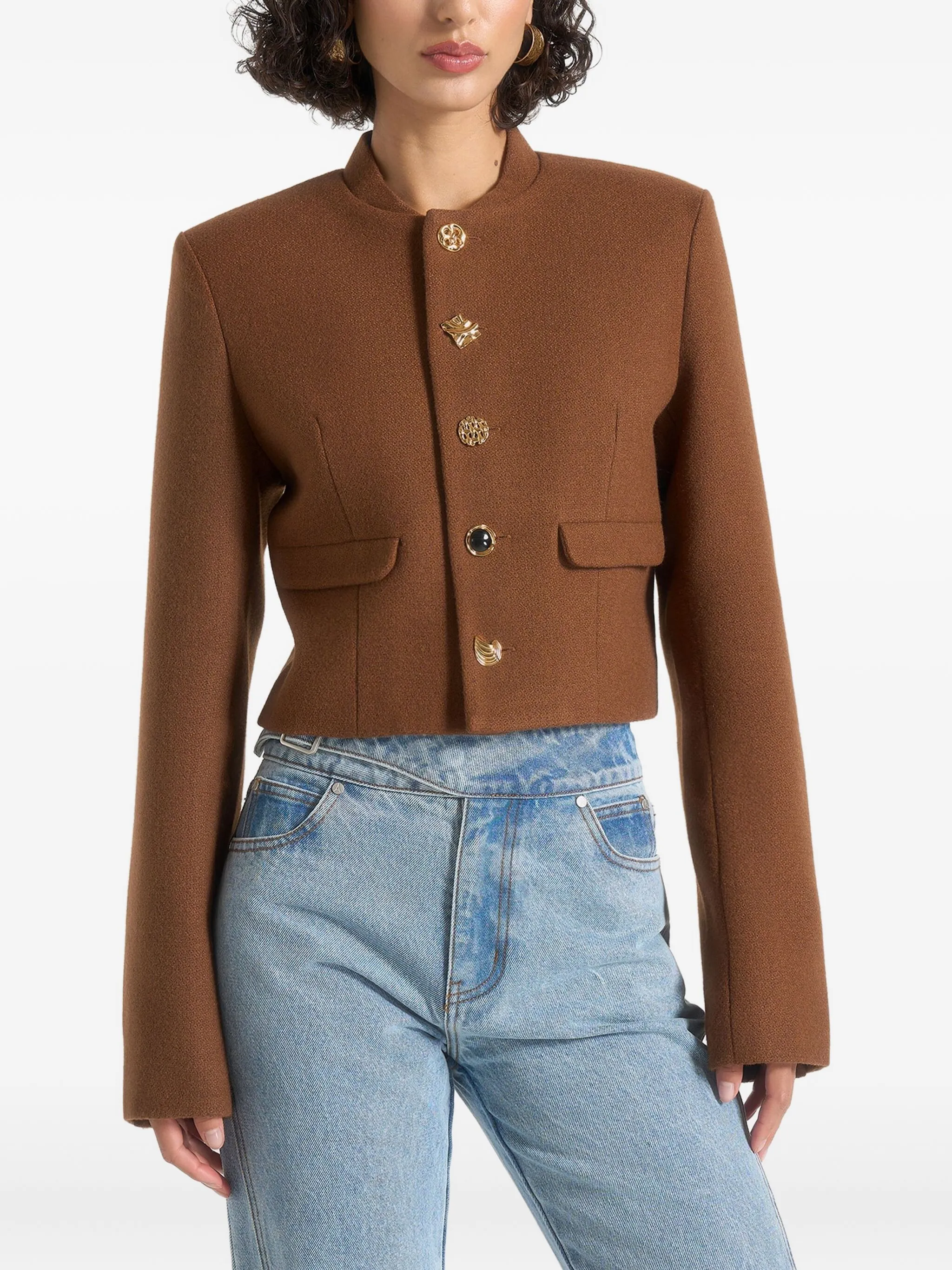 Куртка Evana с воротником-стойкой Manière De Voir, коричневый
Куртка Evana с воротником-стойкой Manière De Voir, коричневый