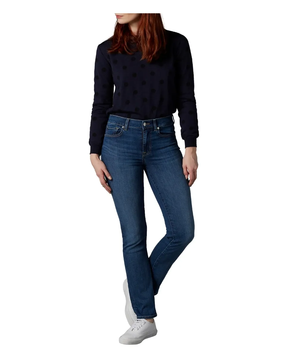 Женские прямые джинсы с высокой талией из легкой ткани 7 For all mankind, синий
Женские прямые джинсы с высокой талией из легкой ткани 7 For all mankind, синий