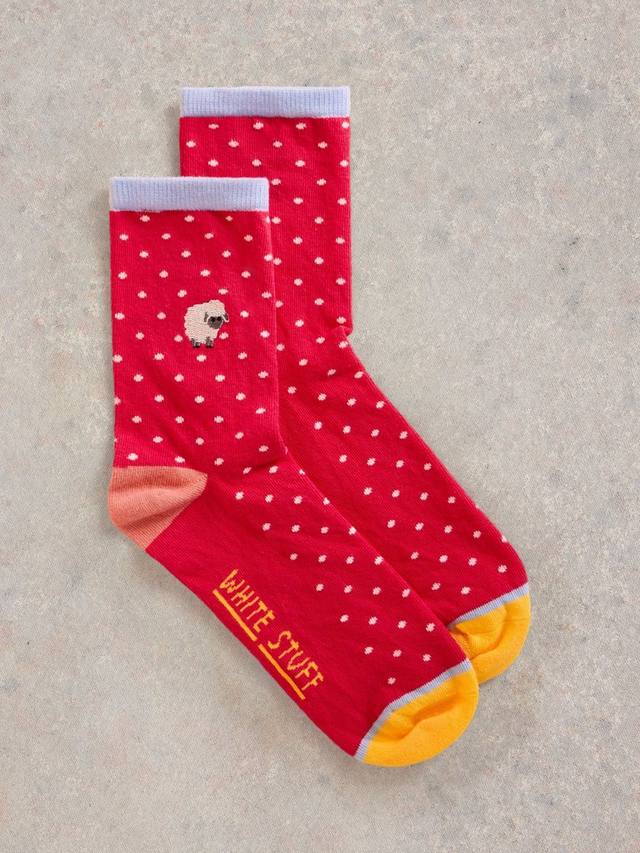 Органические носки до щиколотки с вышивкой овечки White Stuff, Bright Pink
Органические носки до щиколотки с вышивкой овечки White Stuff, Bright Pink